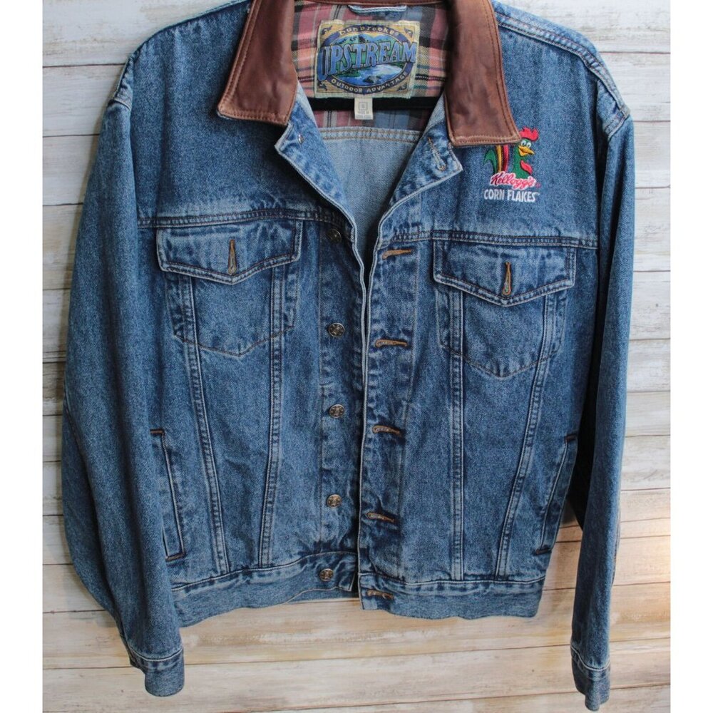 Vintage Corn‎ Flakes Denim Trucker Jacket, Small,  Dunbrooke  Upstream